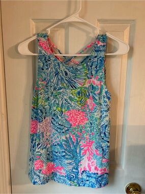 Lilly Pulitzer Bright Blue & Pink Tropical One-Piece